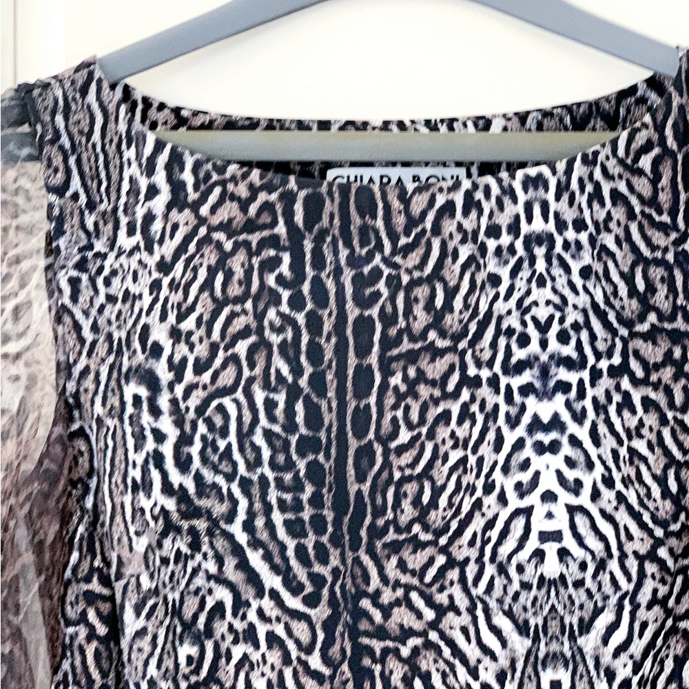 CHIARA BONI La Petite Robe Hasana Sheer Leopard Print Peplum Dress - Picture 7 of 14